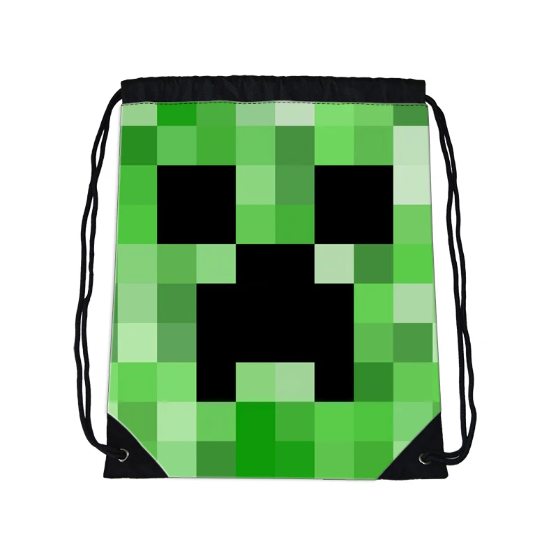 

Custom cute cheap promotional trendy minecraft designer drawstring backpack