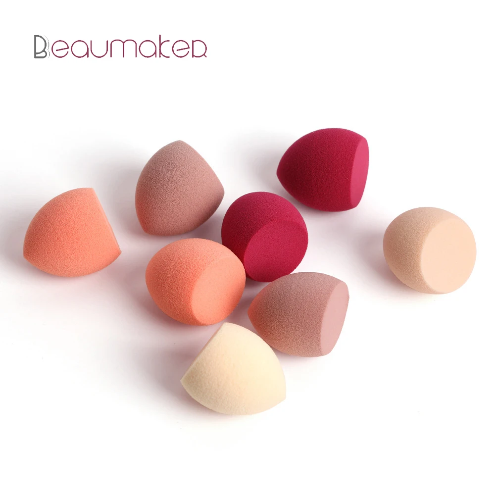 

Beaumaker 8pcs Mini Powder Puff Canned Beauty Egg Bouncy Macarone Beauty Egg with 1 cut Hot Sale Wholesale