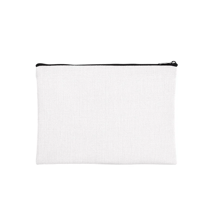 

Fast Delivery Guangzhou Cosmetic Sublimation Zipper Make Up Bag Pouch, White