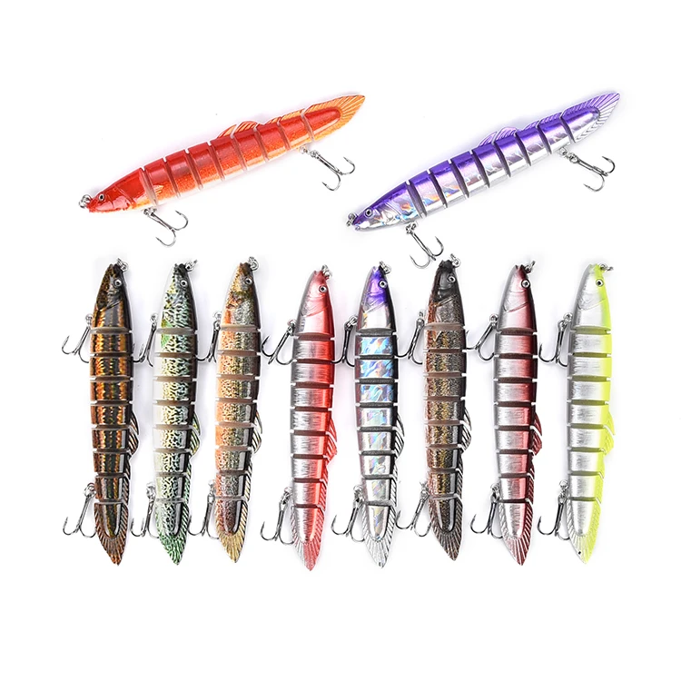 

Fishing gear company supply 5.5 inch 21.5g Loach fishing lure 9 segment hard sink swimbait Lifelike 3D eyes fishing lures, All is available