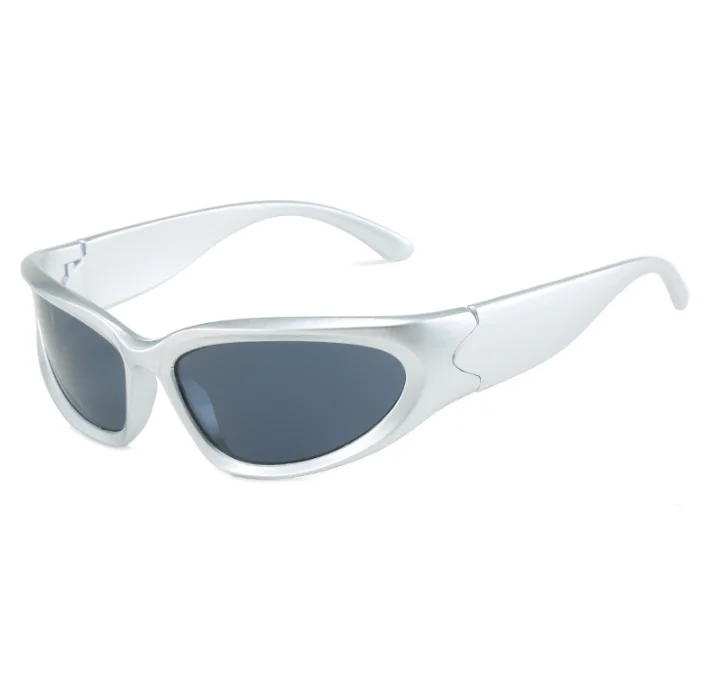 

Latest Unique Design New Small Frame Side Shields Sliver Sport Sunglasses, 7 colors