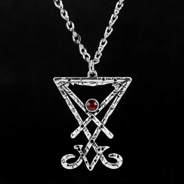 

Hot TV Supernatural Lucifer Sigil Necklace for Women Men Accessories, Silver
