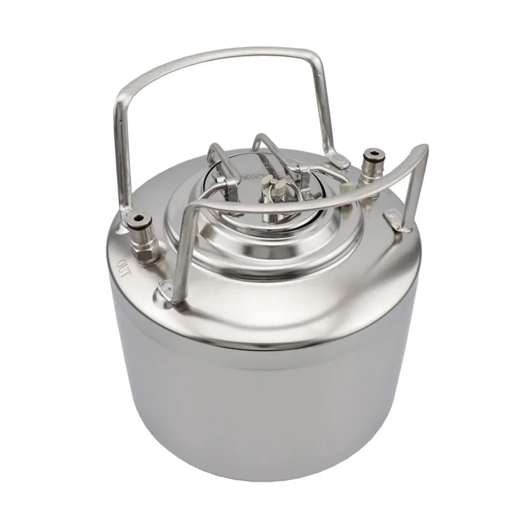 

New Stainless Steel  Cornelius Keg Ball Lock Type with Post and Relief Valve Homebrew Draft Beer Keg, Silver