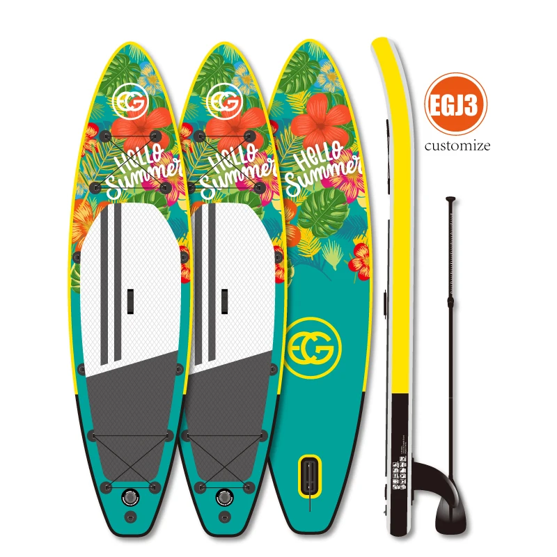 

2021 New Personality 50 MOQ softboard paddle sup watersports equipments stand up surfboard sup customized paddle board, Green or pink