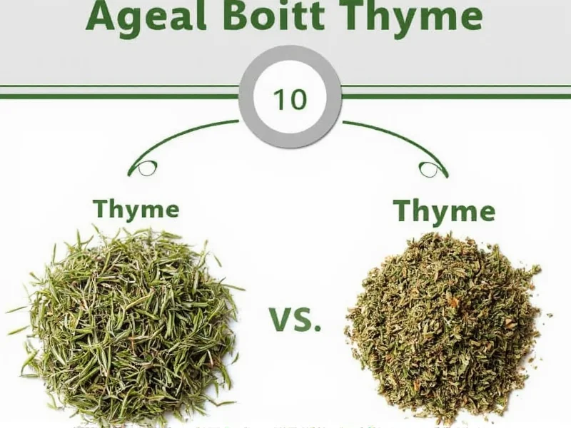 Dried Thyme to Fresh Thyme Conversion: Exact Measurements