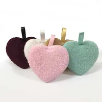 

New heart-shaped makeup remover pad Microfiber makeup remover tool