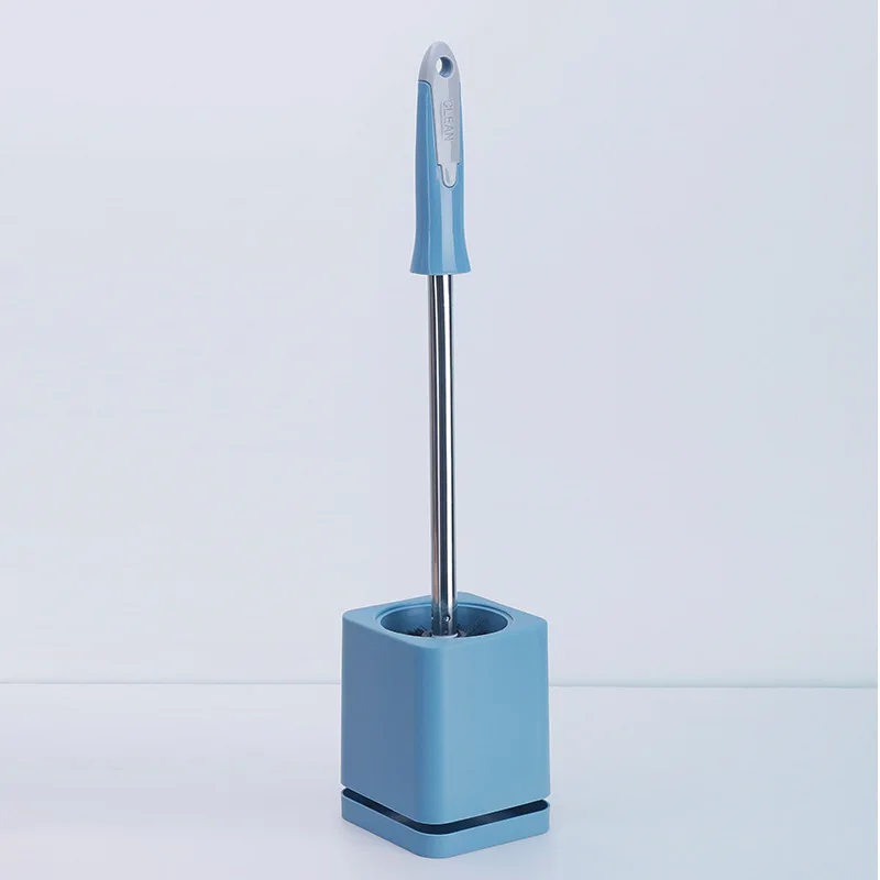 

BBA187 Stainless Steel Drain Base Long Handle Hotel WC Clean Toilet Brush Home Bathroom Washing Toilet Brush, Apricot,grey