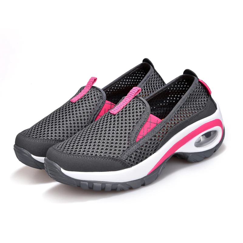 

New design women's breathable increased aerobics dancing shoes women's sport casual sneakers, Purple.black.grey