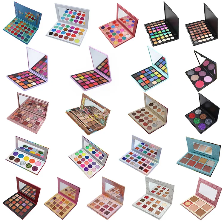 

New Arrival Make Your Own Pigmented Glitter Eye Shadow Palett Private Label Shimmer Eyeshadow Palette