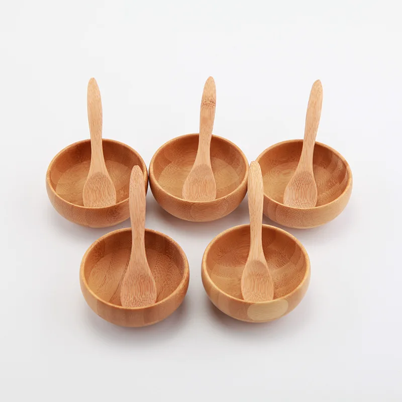 

Small Skin Care Mask Bowl Eco Bamboo Mask Mixing Tool Sets for Ladies Women Facial Mask Mixing Bowl