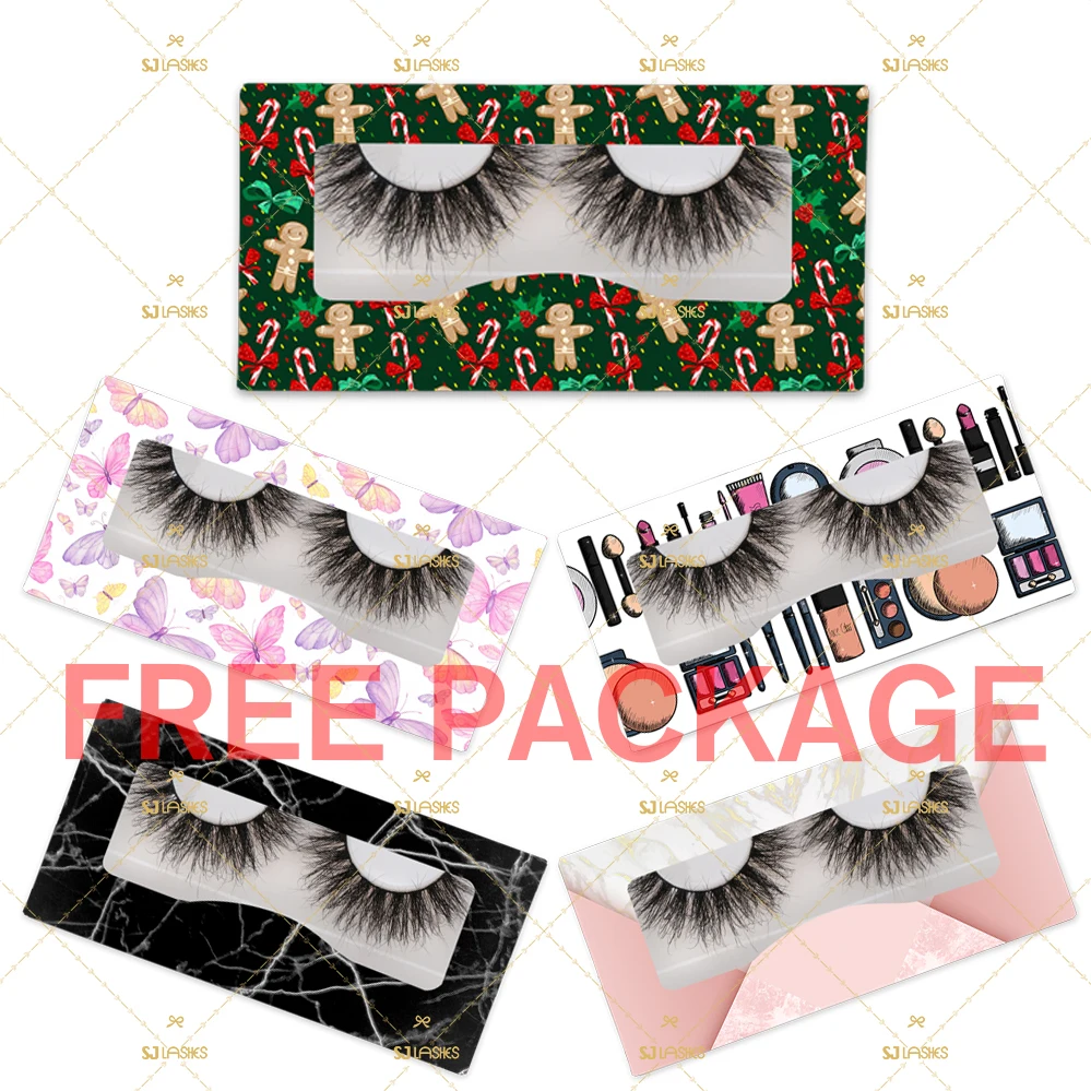 

$0.99 Set 3D Mink Lashes with FREE packaging Ready to SHIP Low MOQ Premium Mink Lashes Own Logo Lash Paper Box, Natural black mink eyelashes