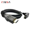KINDO Gold-plated head 180 degree Swivel ABS shell High Speed V2.0 hdmi support 4k Right Angled Multi Angle