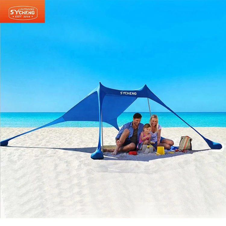 

Portable Sun Shade Family Beach Tent Shelters Sun Camping Hexagonal Uv Protection Sunshade Beach Tent sun shelter, Blue or customized