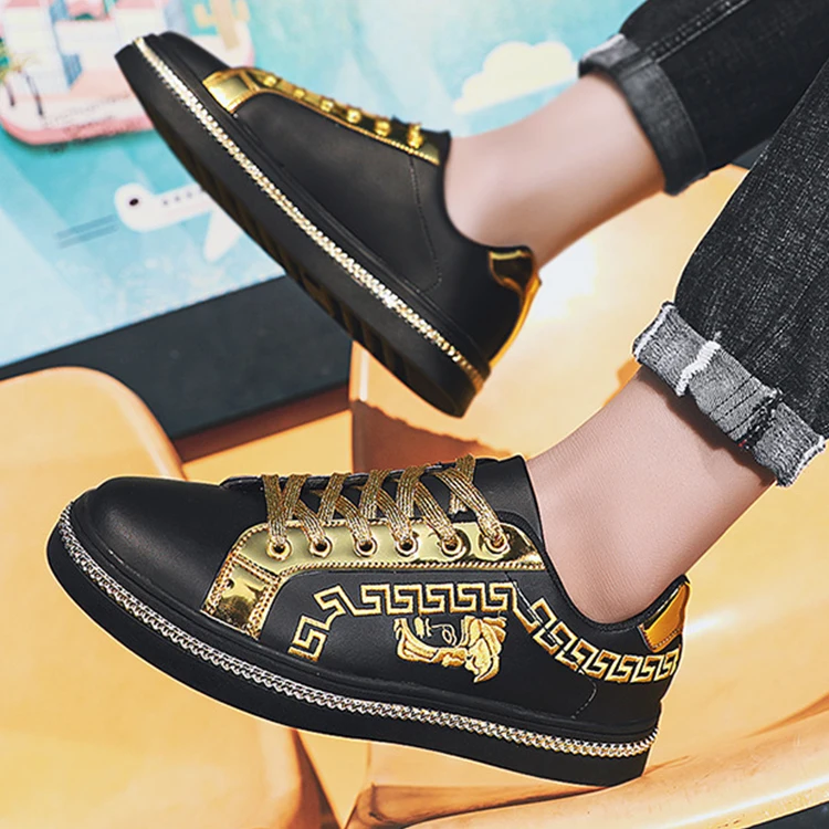 

Multifunctional leather casual men skate shoes for adults basketball outdoor sneakers