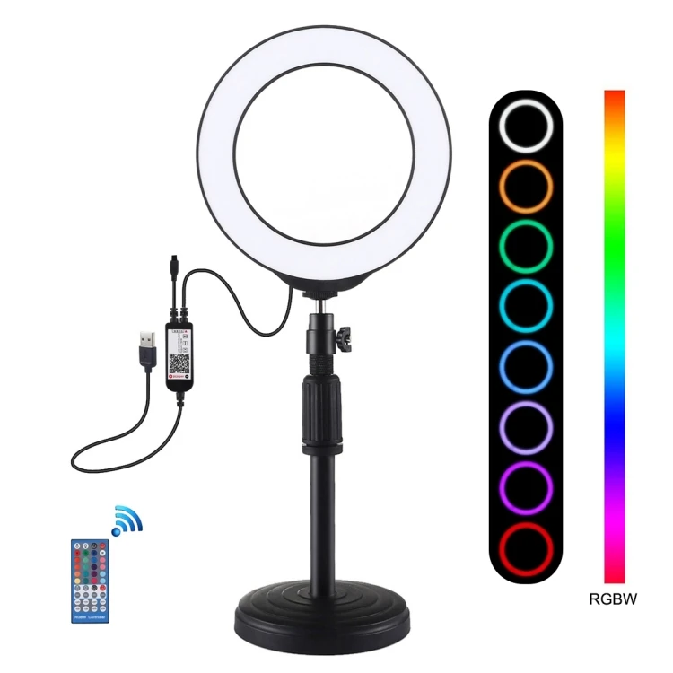 

Dropshipping PULUZ 6.2 inch 16cm RGBW Ring Light USB Dimmable LED Ring Vlogging Photography Video Lights