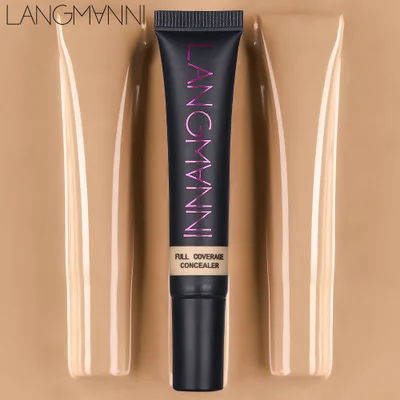 

langmanni 13-color tube concealer cover freckles acne marks dark circles foundation cream facial makeup long-lasting waterproof, 13colors