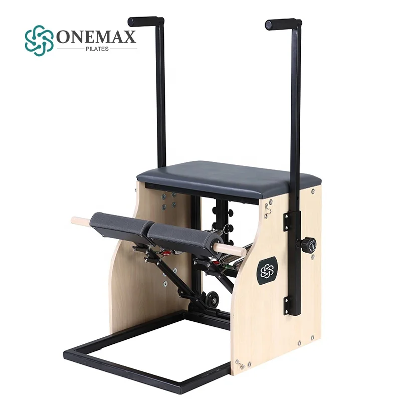 

ONEMAX Pilates Chair Yoga Equipment Body shaping Instrument Elina Pilates Chair Workout Training Stability Chair, Natural wood color