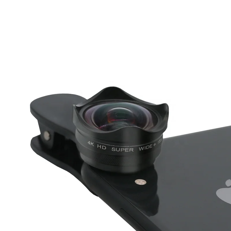 

Factory Supply 4k Hd Optical Glass Lens Kit Selfie Closeup Shot Snapshot Macro Wide Angle Vlog Phone Lenses, Black