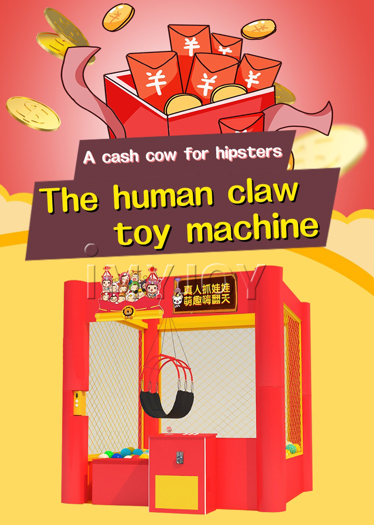Funny Big Real People Catch Doll Machine Human Toy Candy Claw Crane