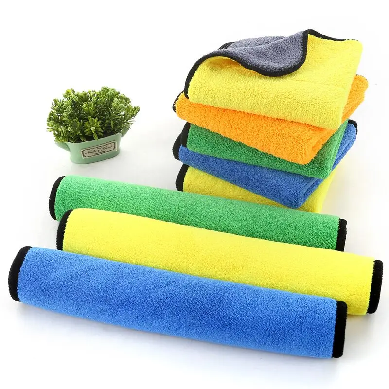 

Wholesale factory selling high quality soft microfiber car cleaning cloth, Yellow green orange etc