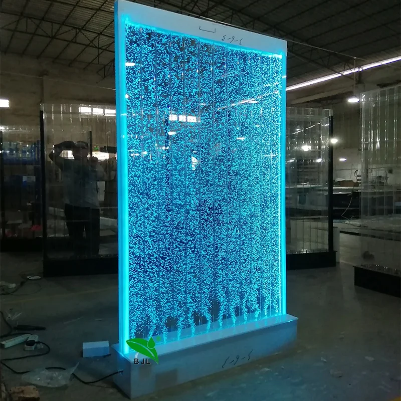 

wedding decoration LED light colour changing waterfall water bubble wall