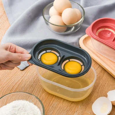 

White Separator With Protein Storage Box Baking Household Large Capacity Yolk And White Filter And Separation Tool