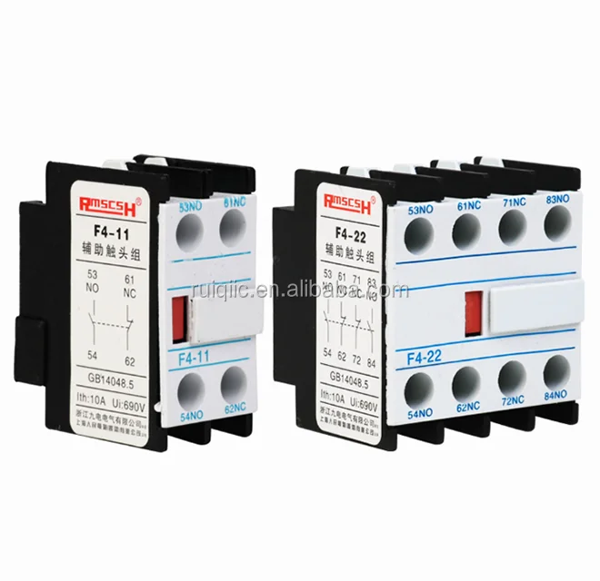 F4-22 2NO+2NC AC Contactor Block CJX2 Auxiliary Contact 690V Ui Industrial