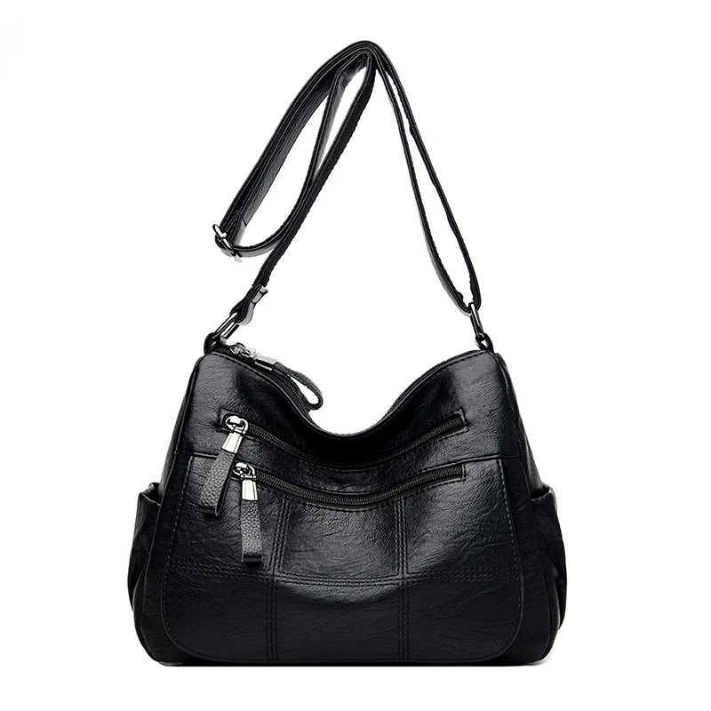 

Hot Soft pu Leather Women Shoulder Messenger Bags Luxury Ladies Hand Bags Female Crossbody Trendy Bags for Women, Black,blue,red,purple,yellow