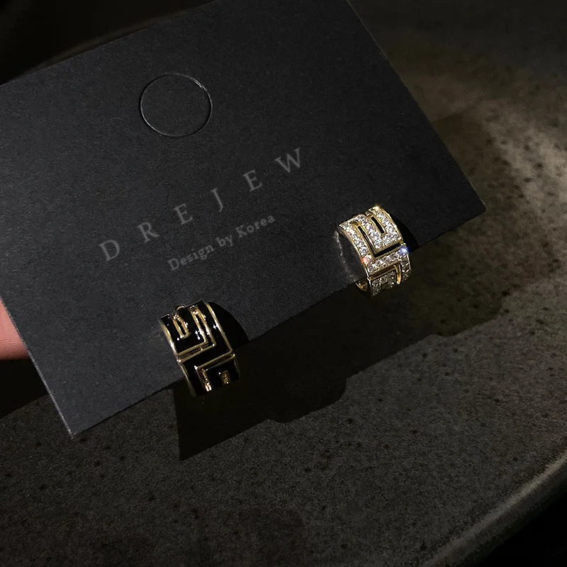 

fashion real gold plated crystal trendy stud earrings