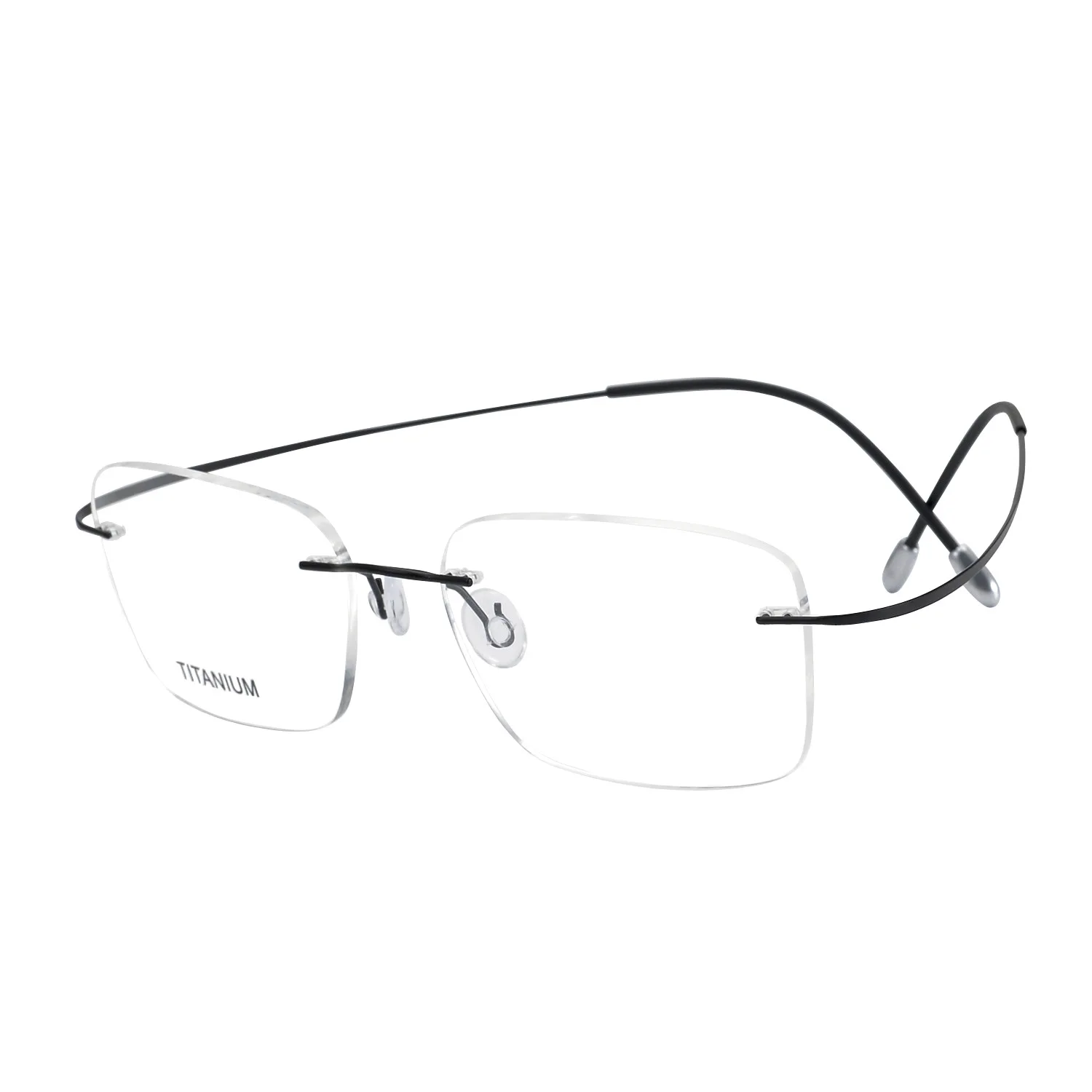 

fashion eyewear B titanium rimless eyeglasses frames optical square eye glasses spectacle frame for women men