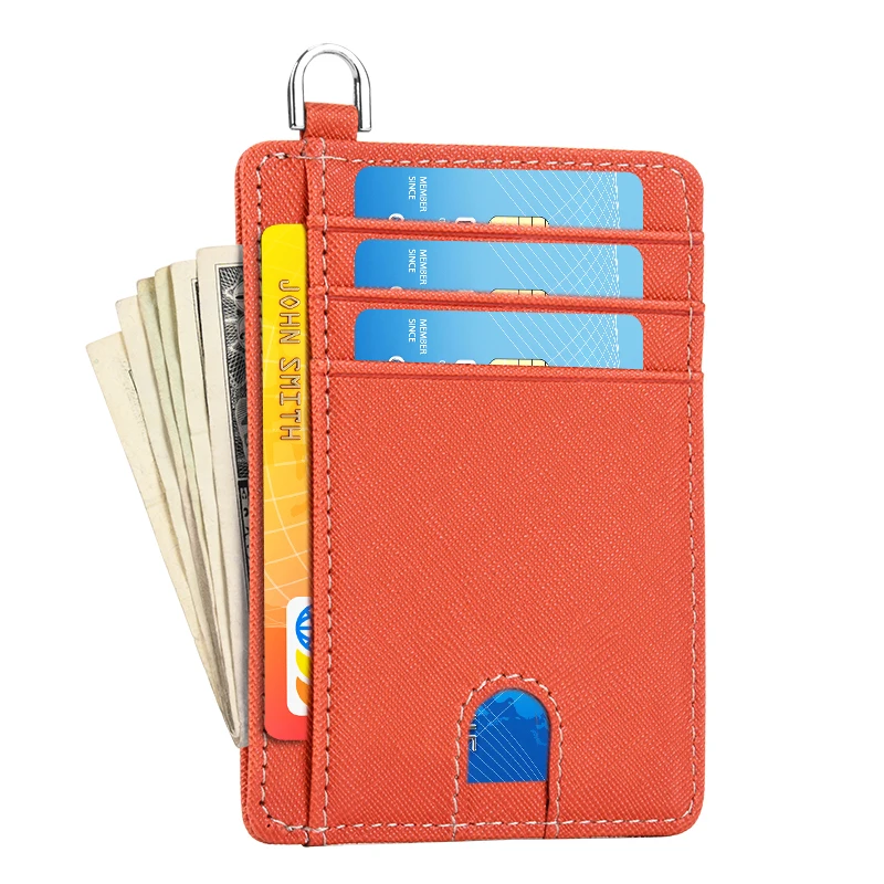 

RFID Front Pocket Leather Card Holder Wallet