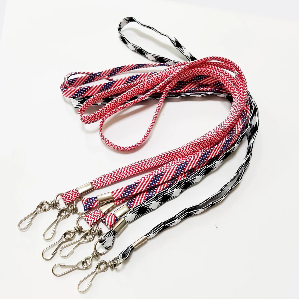 

Promotional Fashion Cheap Customise good quality jacquard woven colorful tube neck strap lanyards with swivel snap hook