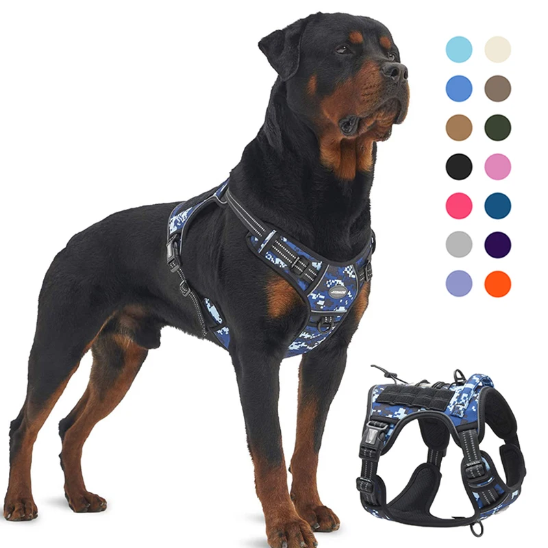 

OEM Manufacturer Easy Control No Pull Dog Harness Adjustable Reflective k9 Tactical Dog Harnesses for Working and Training