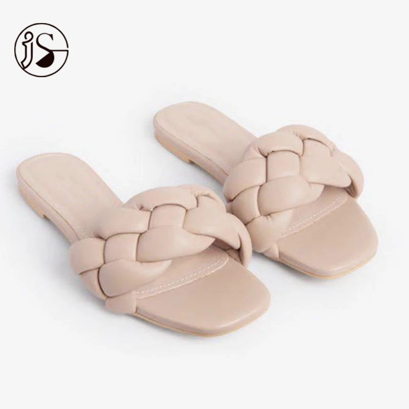 

Hot sale in Europe and America Woven laces women slippers slides slides women, Picture