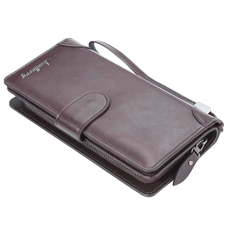 

2021 New arrival Baellerry Large Capacity wallet Baellerry Letter PU Leather Men Clutch business Wallet Card Holder hand bag, Black,coffee,brown