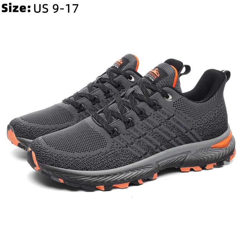 

2022 China Wholesale Fashion Brand Sneakers Walking Style Men's Casual Shoes Running Us Size 12 13 14 Men Sports Shoes, Black,red,dark grey