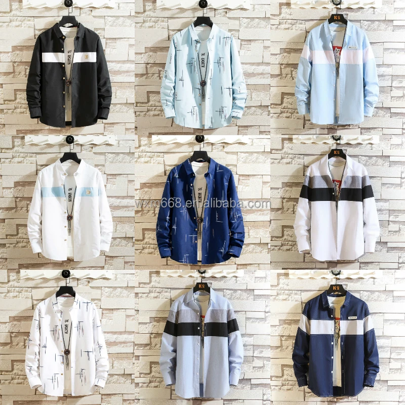 

New men's shirts cheap wholesale men's casual shirts long sleeves cotton men's shirts