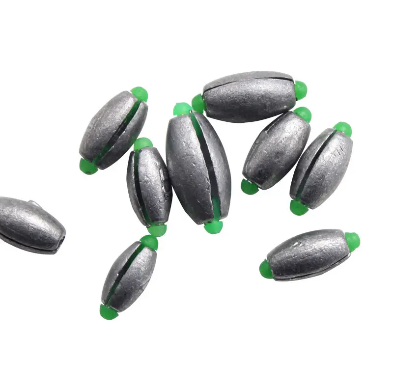 

Top Right Ac430 Fishing Accessories Removable Rubber Core Weights With Split Opening Bullet Weights Fishing Sinkers