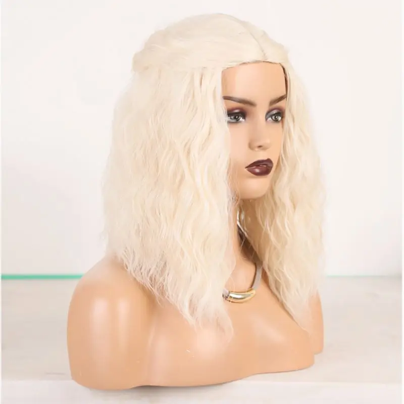 

middle-aged wig and older ladies synthetic hair wigs short curly hair mother silver white wig chemical fiber hair headgear