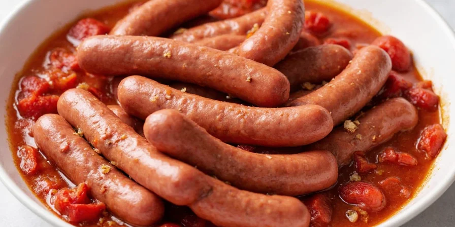 Close-up of seasoned sausage meat before stuffing