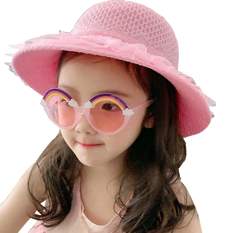 

lmamba Candy color rainbow children Sunglasses cute round frame fashion sun glasses Fashion baby Street glasses kids sunglasses
