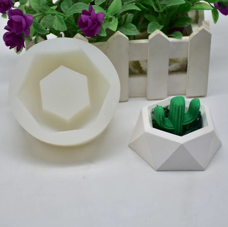 

Factory Direct Succulent Flower Pot Mold Cement Planter Silicone Mold