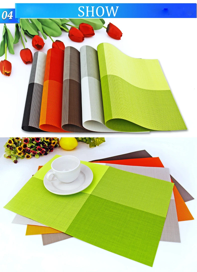 Placemats Stain Resistant Antiskid Washable Pvc Placemats Table Mats