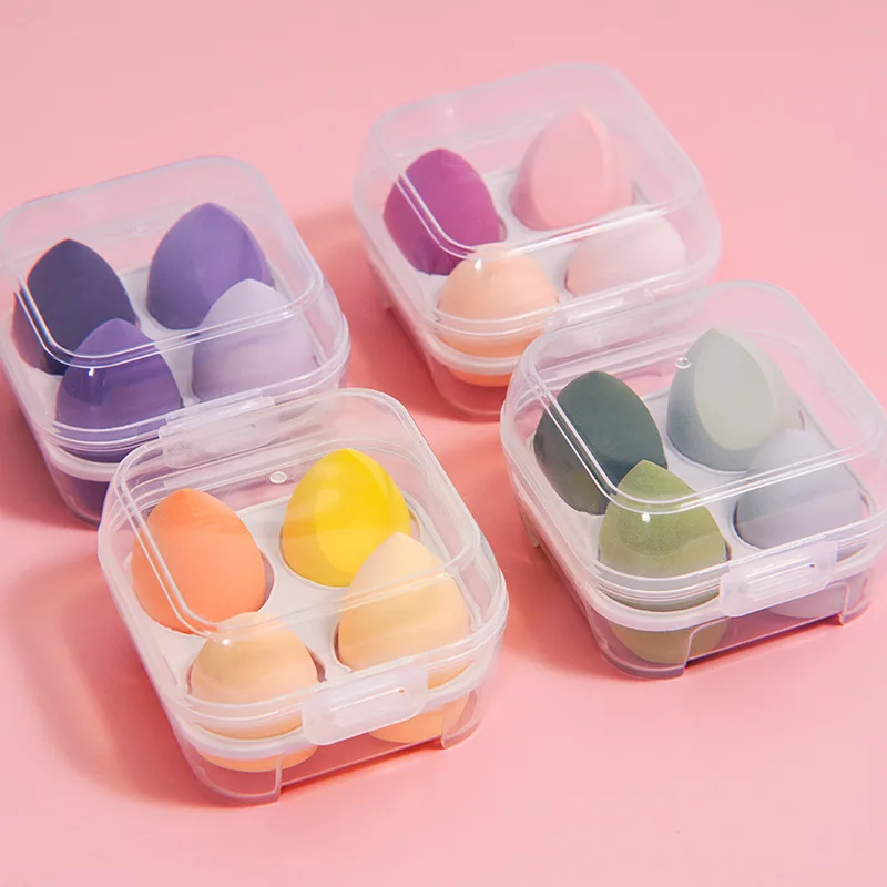 

Wholesale Latex Free Beauty Egg Black Portable Blender Puff Wholesale Makeup Sponge wiht Logo, Black, pink, yellow ant etc