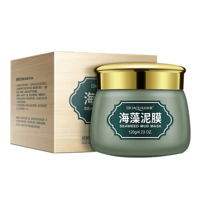 

Mung Bean Seaweed Mineral Clay Mud Masque With Kaolin Sea Salt For Deep Cleansing Repairing Nourishing Moisturizing Oil-Control