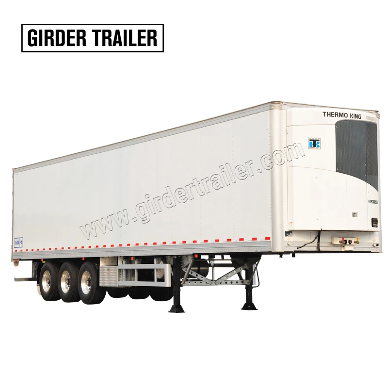

High quality new 3 axle 53 ft refrigerator cooler box cargo reefer van semi truck trailer for sale, According to customer requirement