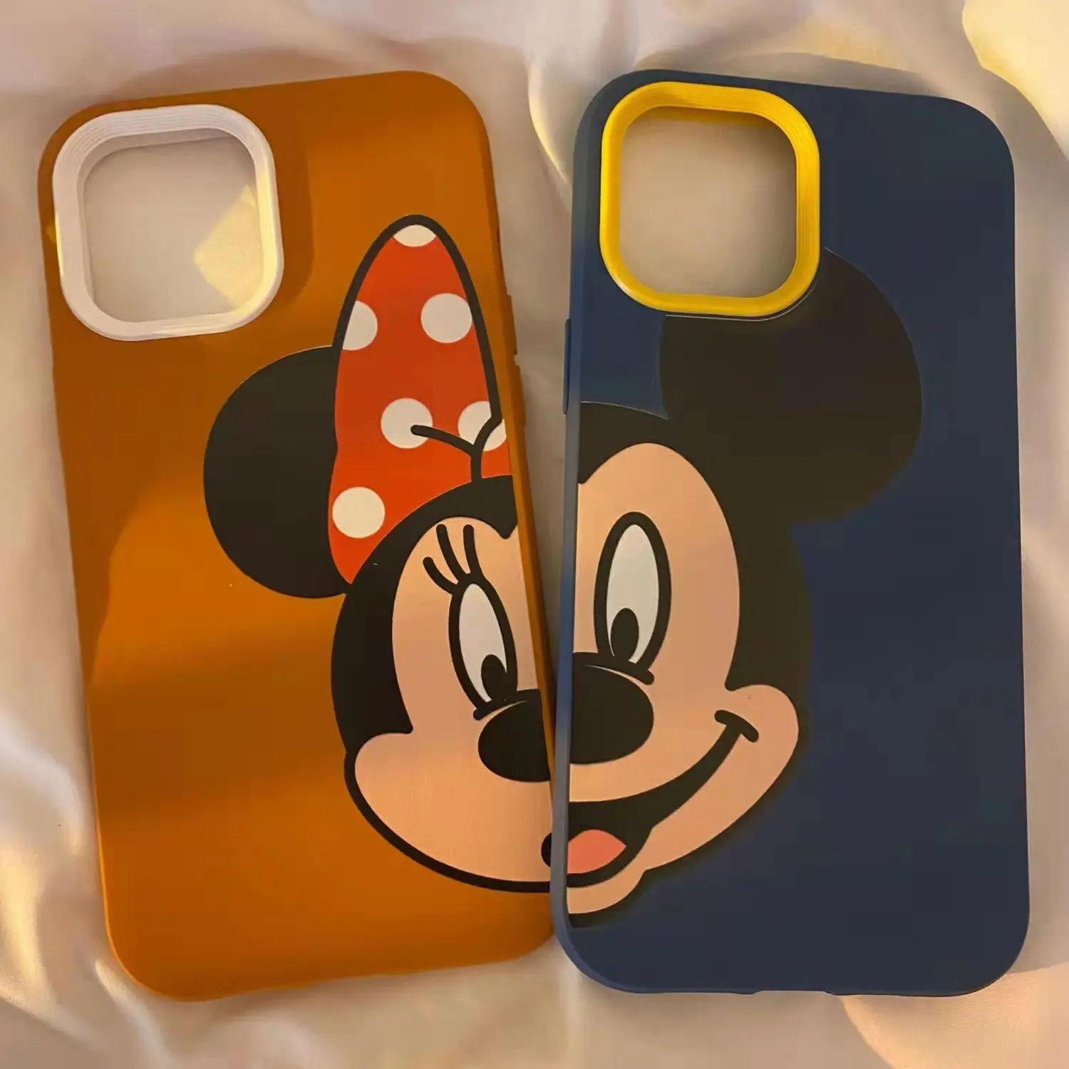 

Cartoon Mouse Phone Case for iPhone 13 12 11 Pro Xs X XR Max 8 7 SE Mini Popular Silicone Cases Soft Black Cover, 2 design