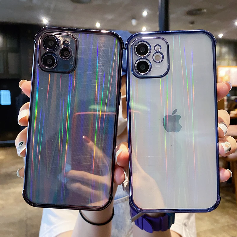 

Electroplating Soft TPU Phone Case Laser Phone Case for iPhone 12 Pro Max