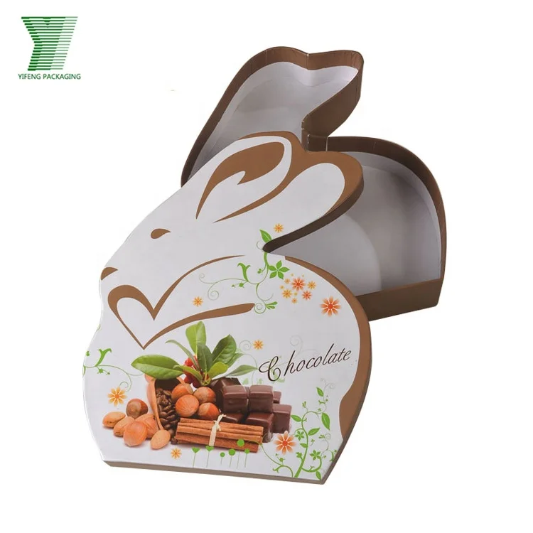 

Guangzhou wholesale custom handmade irregular shape rabbit chocolate gift packaging box truffle packaging box