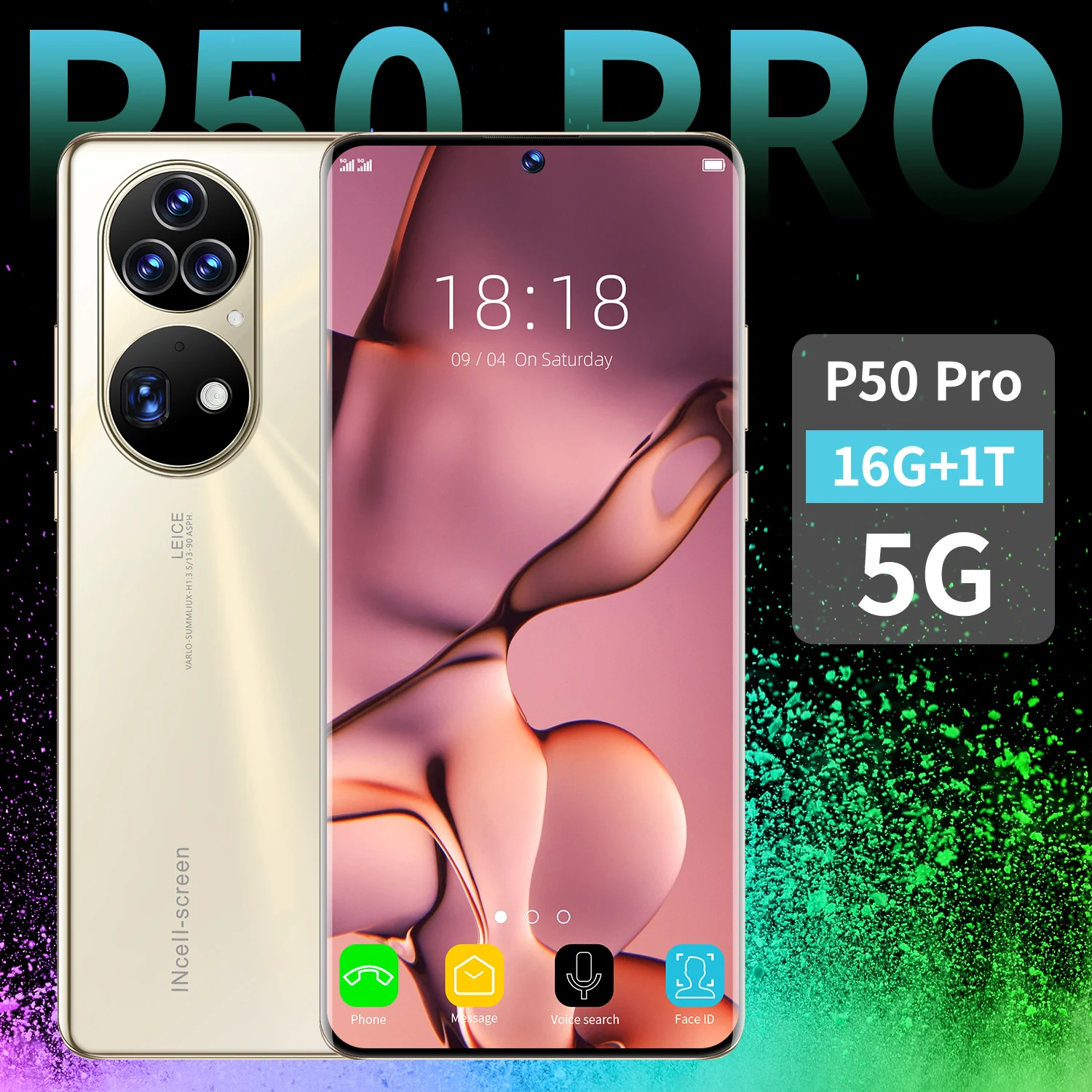 

2021 new mobile smart phone p50 16G RAM +1TB ROM Smart Phone for UK US AU EU